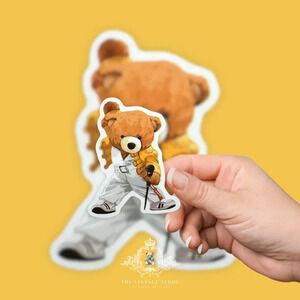 NEW Cute Kids Custom Teddy Bear Characters Kiss Cut Stickers Set of 6 Cosplay